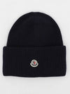 Patch Logo Classic Wool Women s Beanie 3B00048 M1241 750 - MONCLER - BALAAN 1