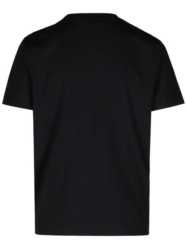 Msgm Black Cotton T-Shirt - MSGM - BALAAN 3