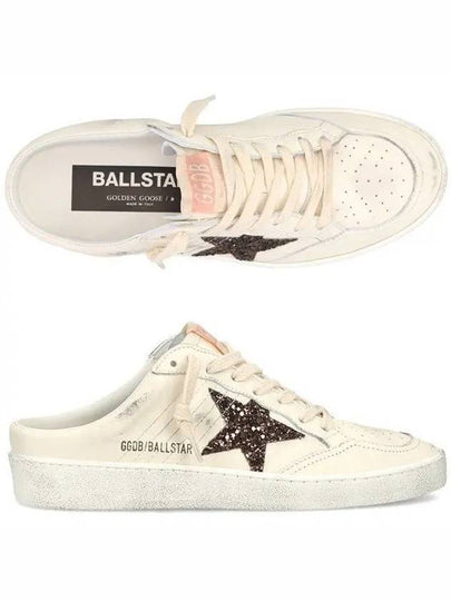 Ball Star Glitter Star Sabots Low Top Sneakers Ivory - GOLDEN GOOSE - BALAAN 2