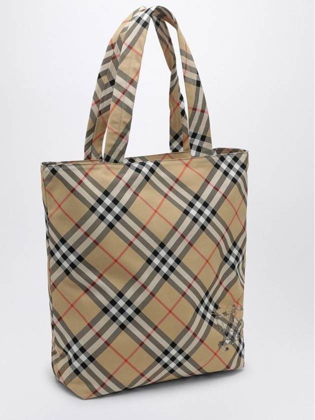 EKD Appliqué Check Tote Bag Sand - BURBERRY - BALAAN 3