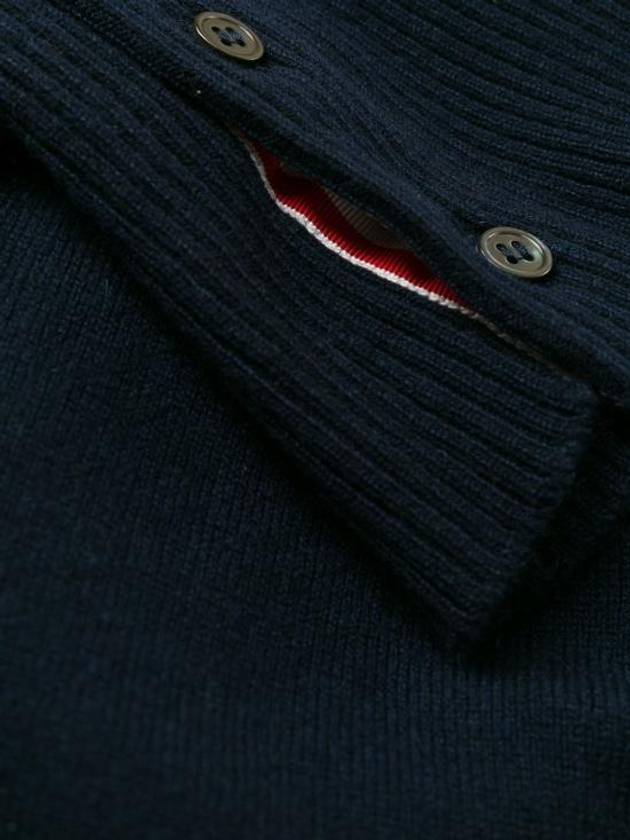 Diagonal Classic Cashmere Knit Top Navy - THOM BROWNE - BALAAN 6