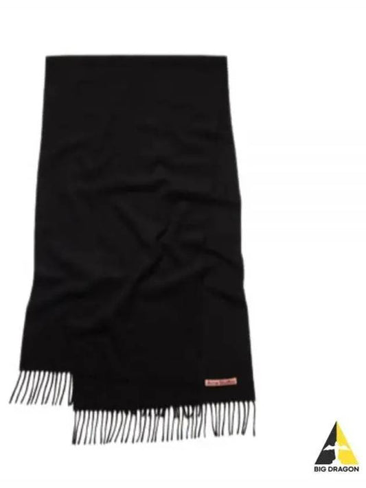 Wool Fringe Scarf Black - ACNE STUDIOS - BALAAN 2