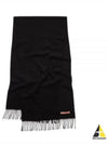 Wool Fringe Scarf Black - ACNE STUDIOS - BALAAN 2