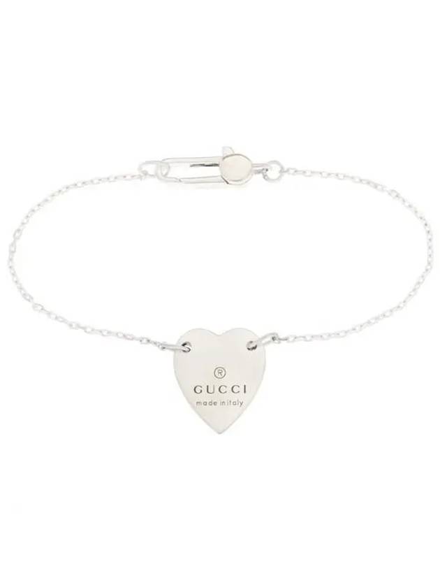 Trademark Heart Pendant Bracelet YBA223513001 Silver - GUCCI - BALAAN.