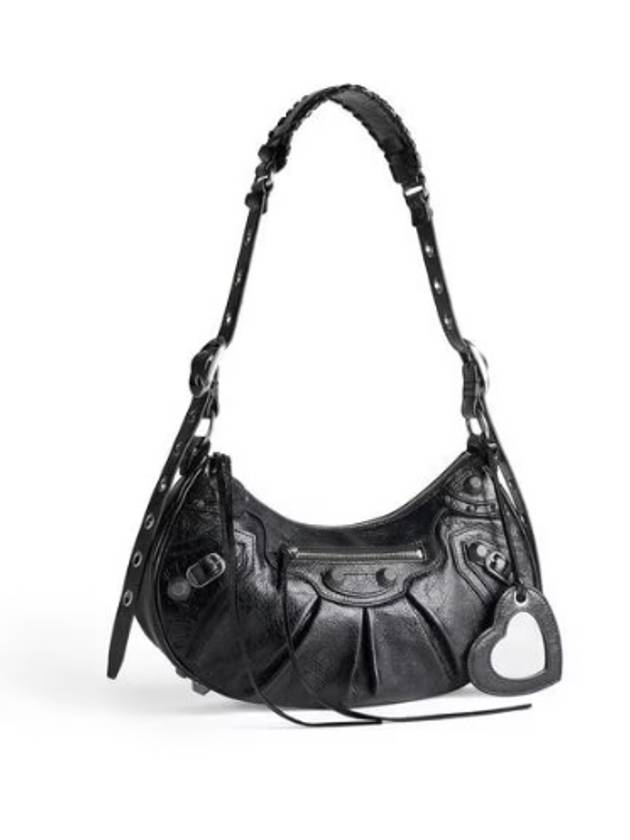 Le Cagole Small Leather Shoulder Bag Black - BALENCIAGA - BALAAN 3