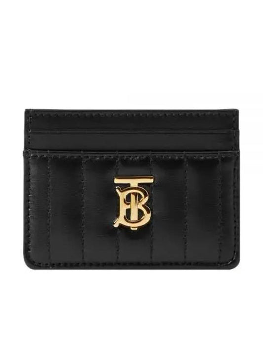 Quilted Leather Lola Card Case Black Light Gold - BURBERRY - BALAAN 2