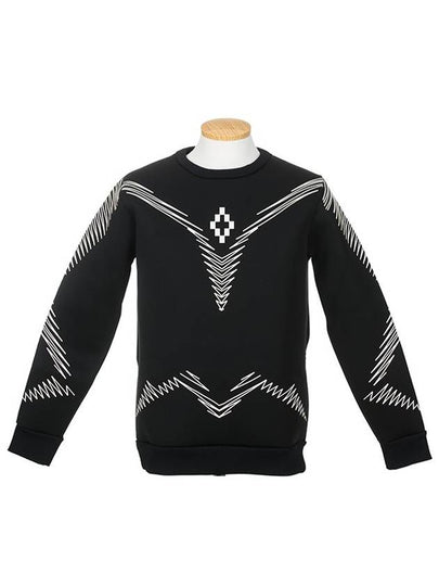 Neopren Symbol Crew Cotton Sweatshirt Black - MARCELO BURLON - BALAAN 2