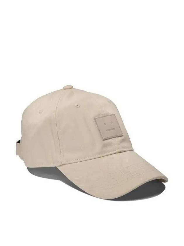 Leather Face Patch Ball Cap Oatmeal - ACNE STUDIOS - BALAAN 3