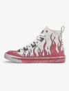 Graphic Print Lace-Up High-Top Sneakers Red - DIESEL - BALAAN 2