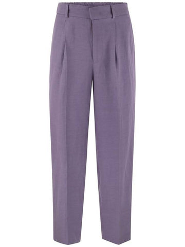 DAISY - Viscose and linen trousers - PT TORINO - BALAAN 1