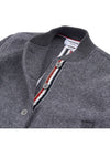 Striped Wool Fleece Bomber Jacket Gray - THOM BROWNE - BALAAN 9