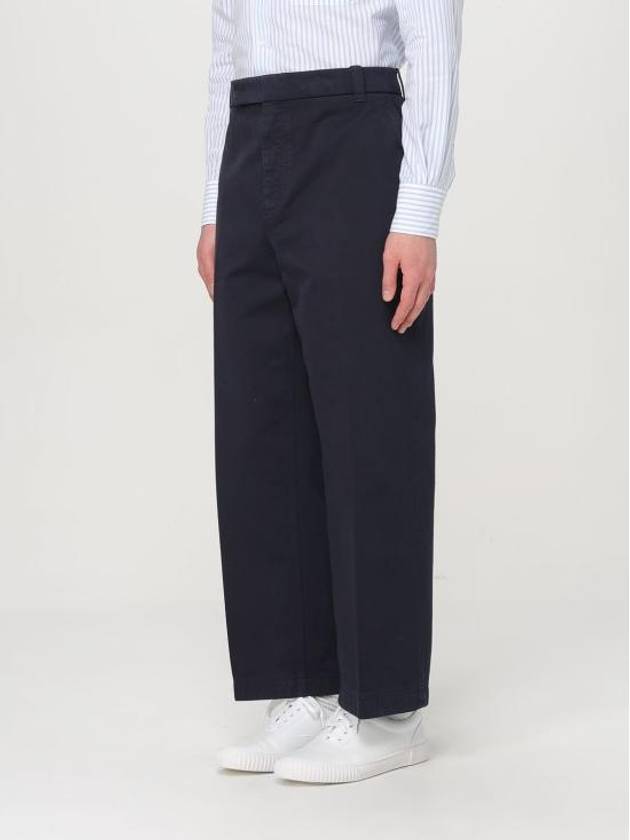 Cotton Twill Utility Straight Pants Navy - THOM BROWNE - BALAAN 5