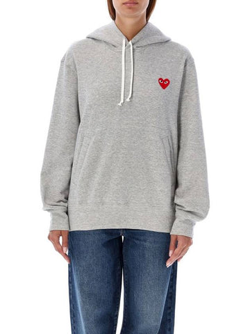 Comme Des Garçons Play Red Heart Patch Hoodie - COMME DES GARCONS PLAY - BALAAN 1