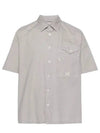 Cotton Popeline Short Sleeve Shirt Grey - CP COMPANY - BALAAN 2