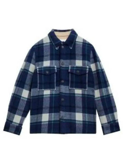 Kervon Check Shirt Jacket Faded Night - ISABEL MARANT - BALAAN 2