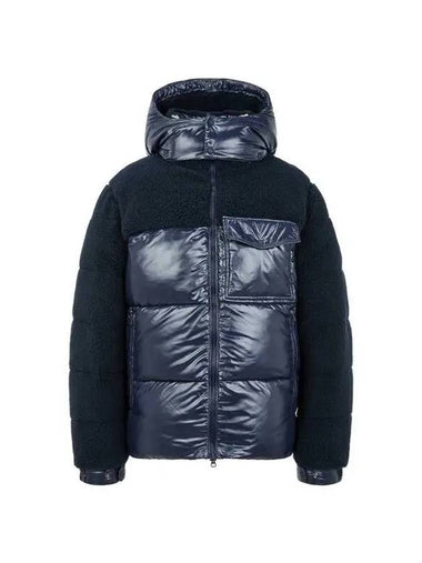 MEN ASTERS Fleece Padded Jacket Navy - SAVE THE DUCK - BALAAN 1