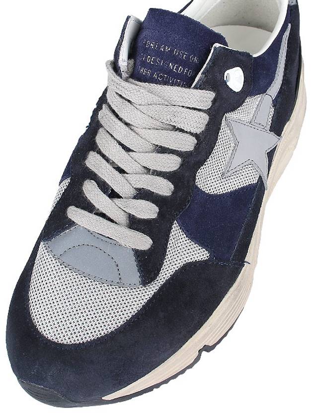 Star Running Sole Suede Low Top Sneakers Grey Navy - GOLDEN GOOSE - BALAAN 8