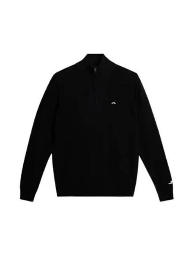 Kian Half Zip-Up Knit Top Black - J.LINDEBERG - BALAAN 2