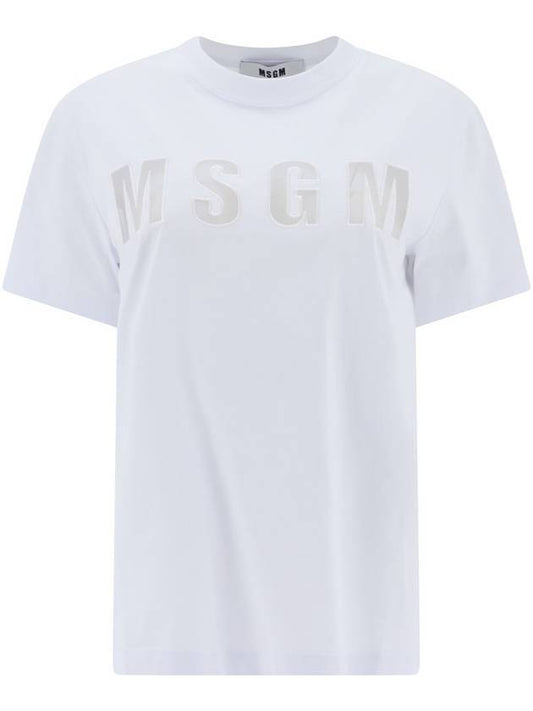 Logo See Through Short Sleeve T-Shirt White - MSGM - BALAAN 1