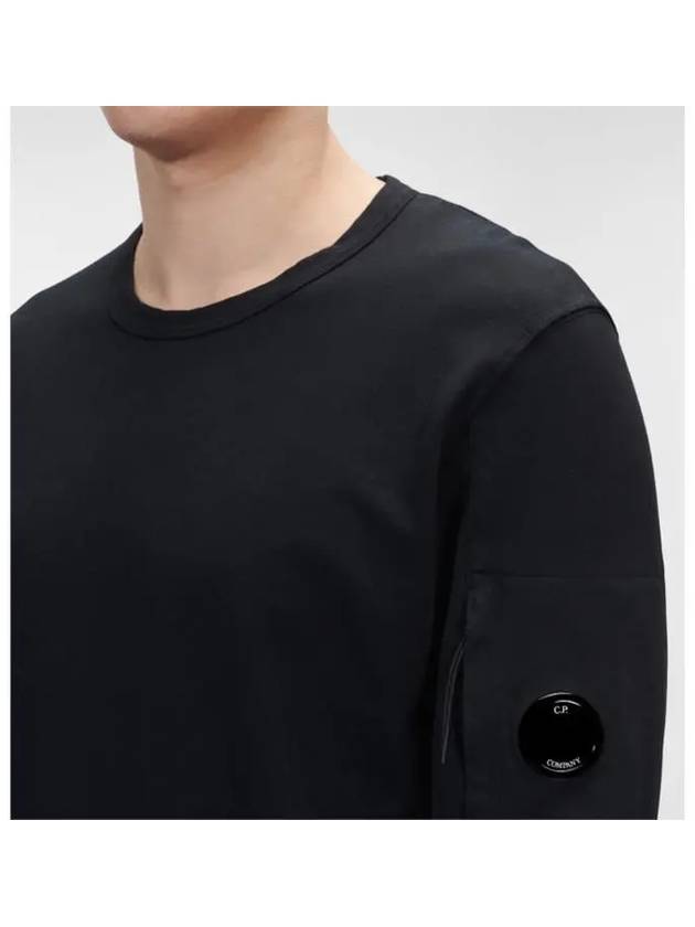 Lens Wappen Cotton Sweatshirt Black - CP COMPANY - BALAAN 3