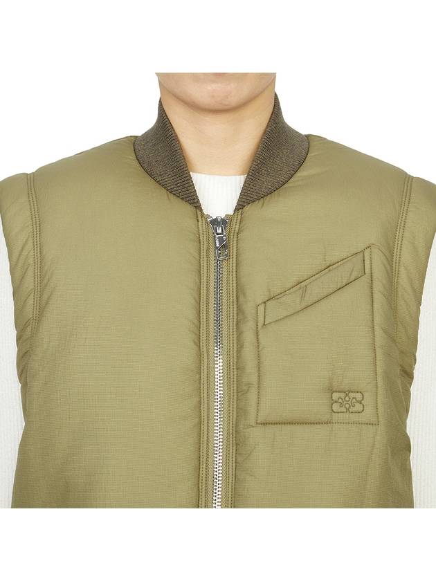 Quilt Vest Green - GANNI - BALAAN 9