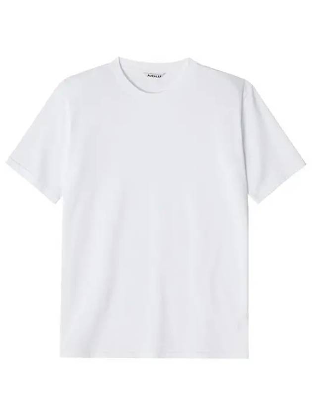 A00SP02GT WHITE Luster Plating Men's Short Sleeve T-Shirt - AURALEE - BALAAN 1
