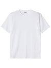 A00SP02GT WHITE Luster Plating Men s Short Sleeve T Shirt - AURALEE - BALAAN 4