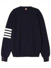 4 Bar Armband Milano Stitch Knit Top Navy - THOM BROWNE - BALAAN 3