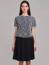 Tweed Like Round T-Shirt MW4ME410 - P_LABEL - BALAAN 6