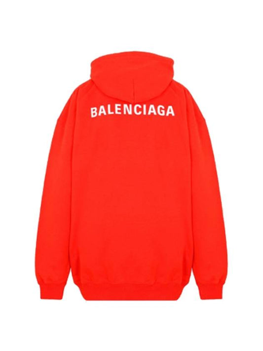 Women's Logo Embroidered Hooded Top Red - BALENCIAGA - BALAAN 2