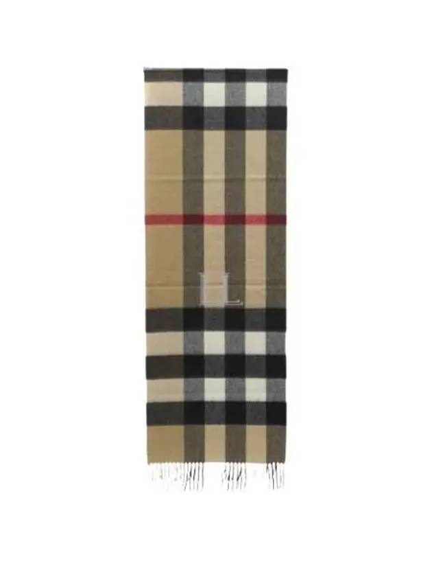 Classic Check Cashmere Muffler Beige - BURBERRY - BALAAN 2