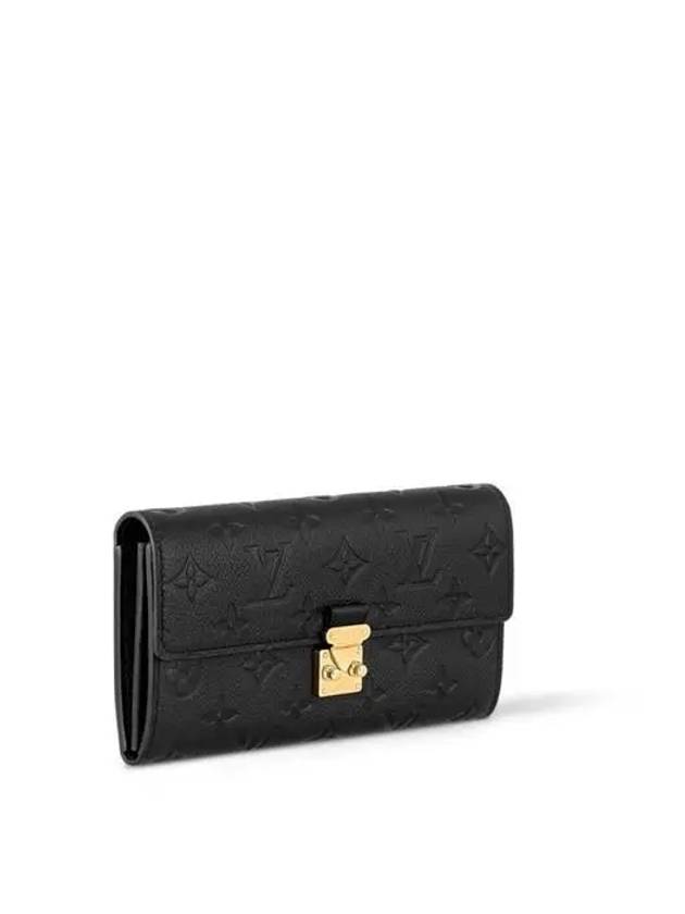 Sarah Monogram Long Wallet Black - LOUIS VUITTON - BALAAN 3