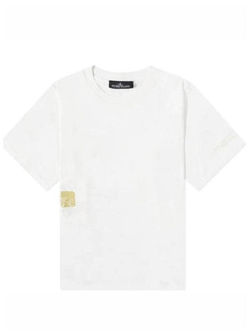 Graphic Print Short Sleeve T-shirt White - STONE ISLAND - BALAAN 1