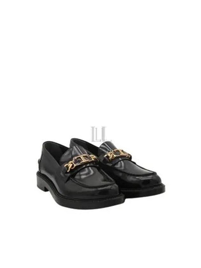 Horsebit Chain Leather Loafer Black - TOD'S - BALAAN 2