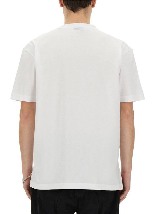 Short Sleeve T-Shirt CMAA056C99JER002 0110 WHITE BLACK - MARCELO BURLON - BALAAN 4