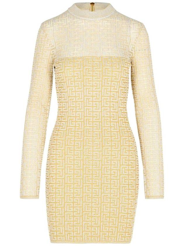 Balmain Beige Viscose Blend Dress - BALMAIN - BALAAN 1