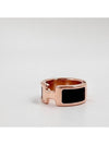 Olymp Ring Small Rose Gold S Size Noir H500058FD - HERMES - BALAAN 4