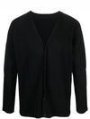 Pleated Button Cardigan Black - ISSEY MIYAKE - BALAAN 2