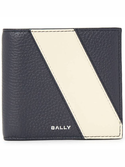 Logo Bifold Leather Half Wallet Midnight - BALLY - BALAAN 2