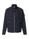 Logo Soft Shell Zip-Up Jacket Navy - STONE ISLAND - BALAAN 3