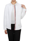 FJT247A 06772 100 Women s Overshirt Jacket - THOM BROWNE - BALAAN 9