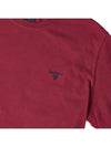 Embroidered Logo Essential Sports Short Sleeve T-Shirt Red - BARBOUR - BALAAN 6