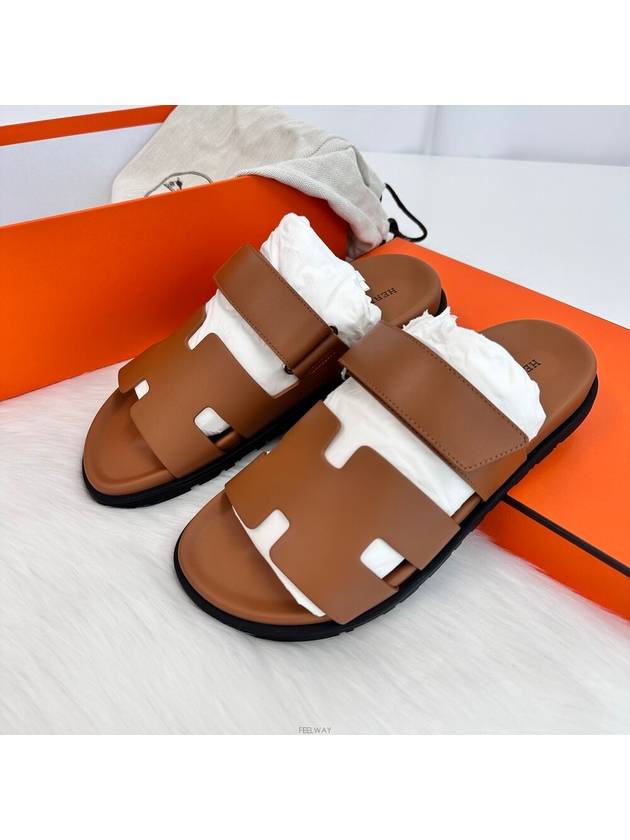 Chypre Men s Sandals Slippers Gold - HERMES - BALAAN 1