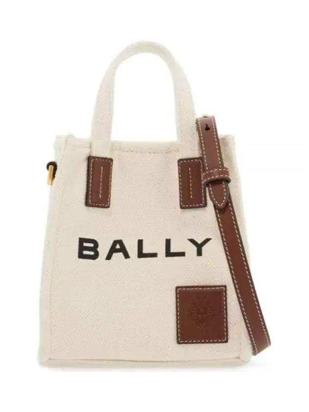 Akelei Small Canvas Tote Bag Beige - BALLY - BALAAN 2