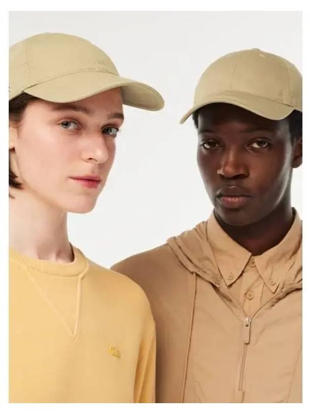 Logo Patch Cotton Twill Ball Cap Beige - LACOSTE - BALAAN 2