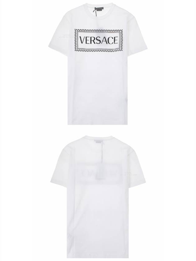 Box Logo Printed Short Sleeve T-Shirt White - VERSACE - BALAAN 6