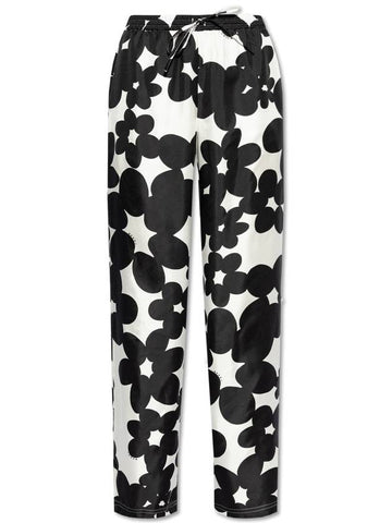 Marni Silk Trousers, Women's, White - MARNI - BALAAN 1