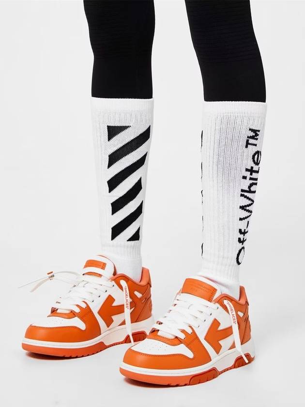 Striped Logo Long Socks White - OFF WHITE - BALAAN 5