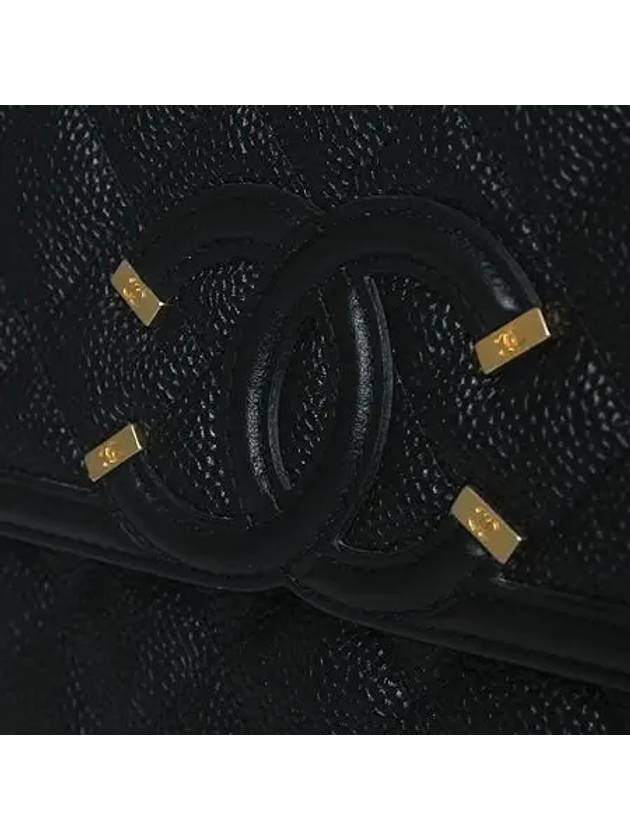 A81944 Cosmetic Black Caviar Flap Clutch - CHANEL - BALAAN 4