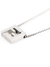 7AJ589 Silver Palladium FF Pendant Necklace - FENDI - BALAAN 3